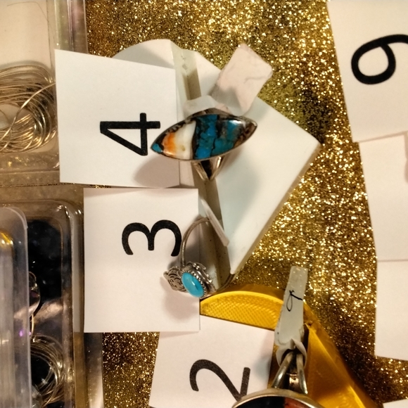 Sterling silver gemstone ring size 9 - Picture 3 of 6